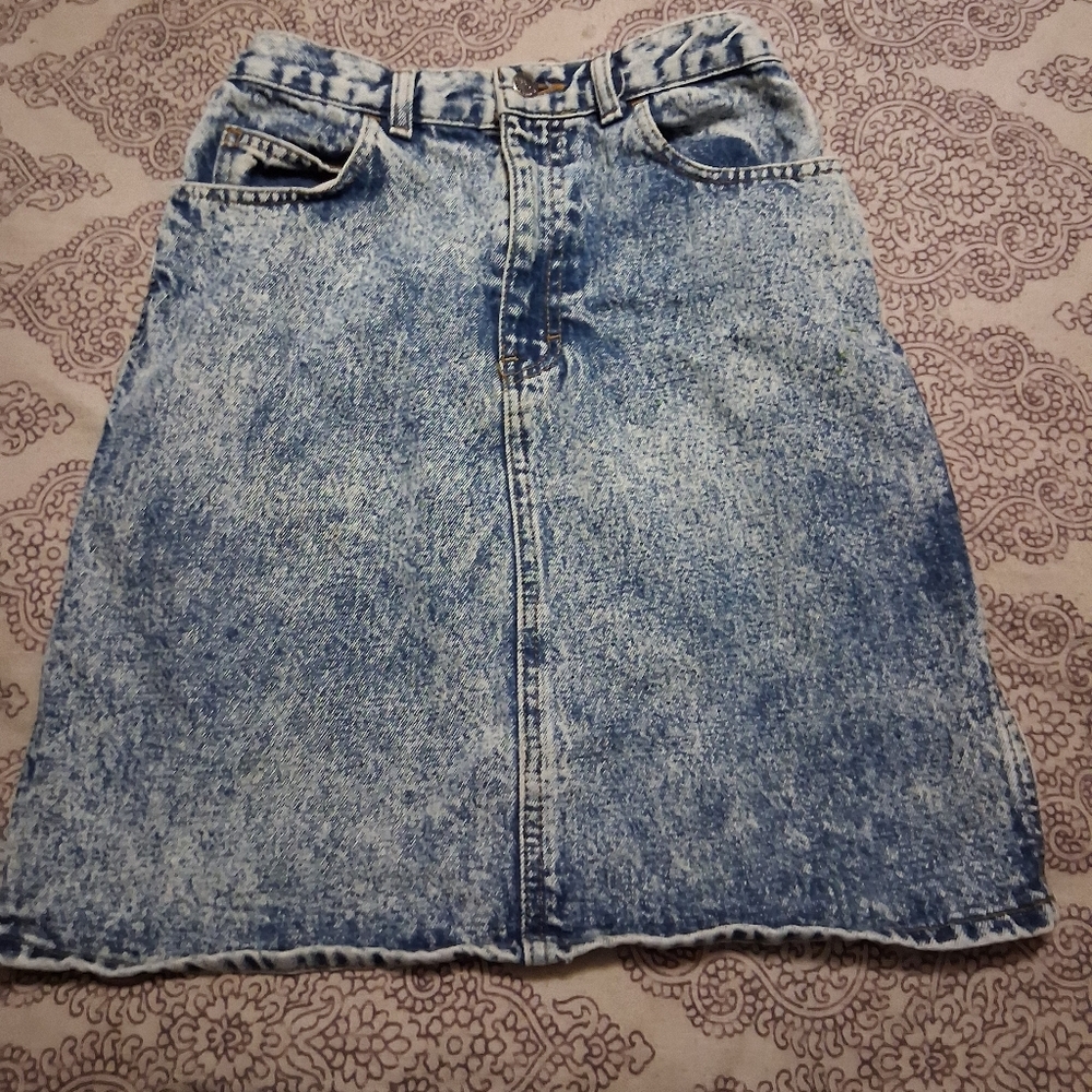 90's Core VINTAGE sasson Acid Washed Jean Mini-skirt